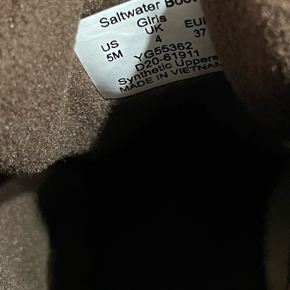 Sperry saltwater big kids boots size 5 BROWN - Picture 6 of 8